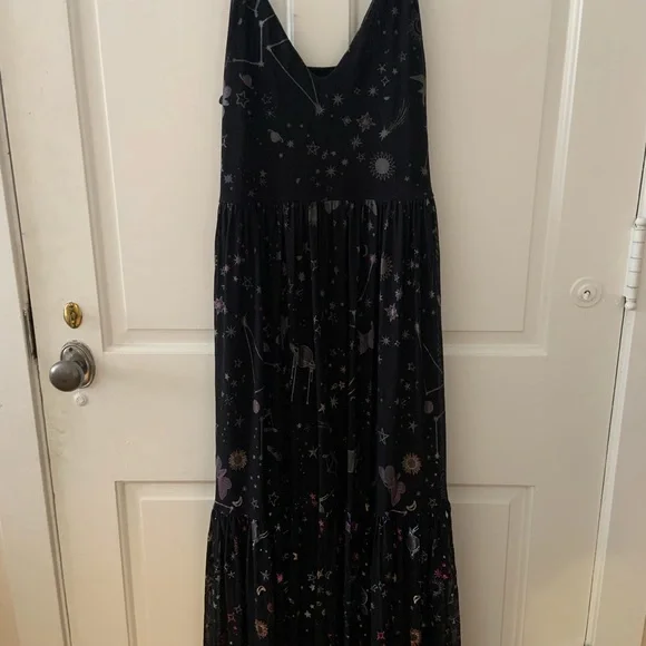 chinese dress ladies Midnight Mourning Tiered Tulle Maxi Dress main image 1